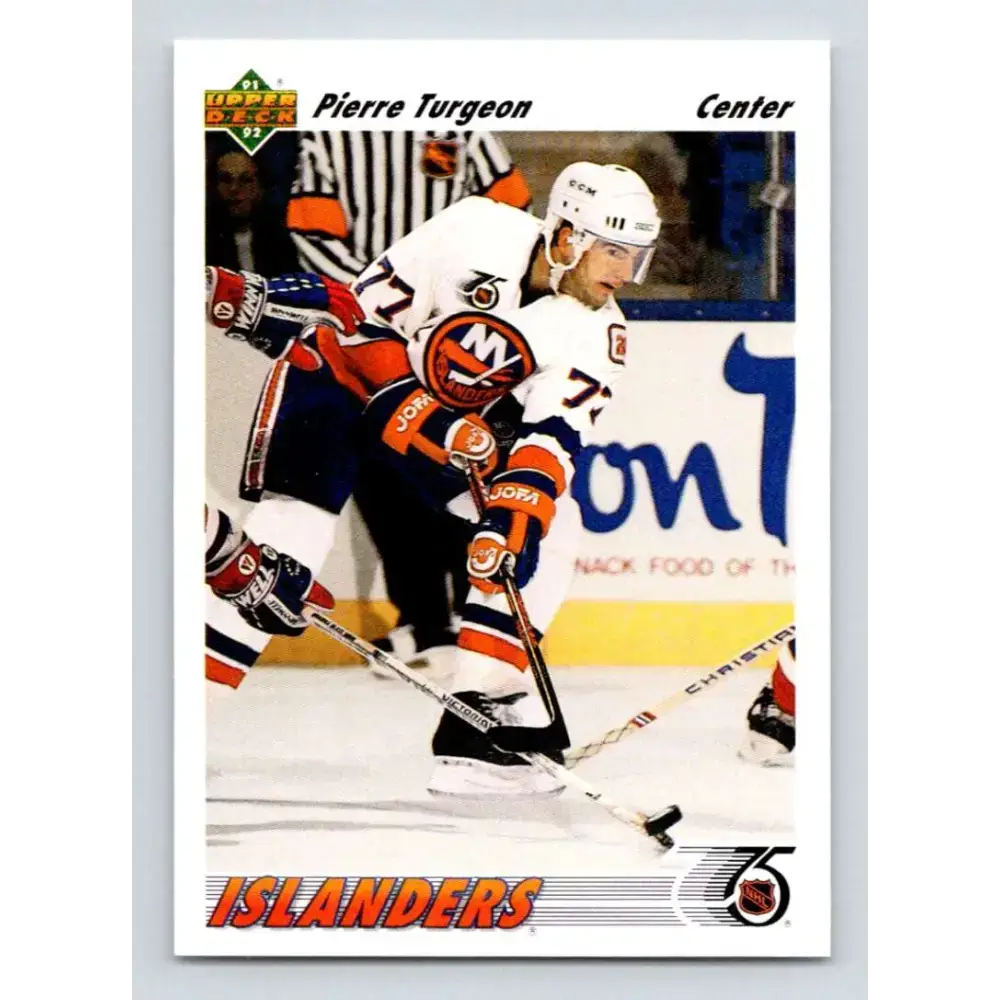 1991-92 Upper Deck #554 Pierre Turgeon NM-MT New York Islanders Hockey Card - Hockey Card Single