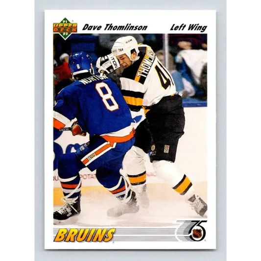 1991-92 Upper Deck #557 Dave Thomlinson NM-MT Boston Bruins Hockey Card - Hockey Card Single