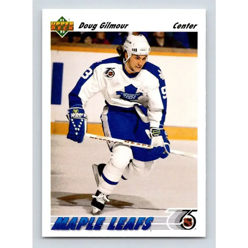 1991-92 Upper Deck #558 Doug Gilmour NM-MT Toronto Maple Leafs Hockey Card - Hockey Card Single
