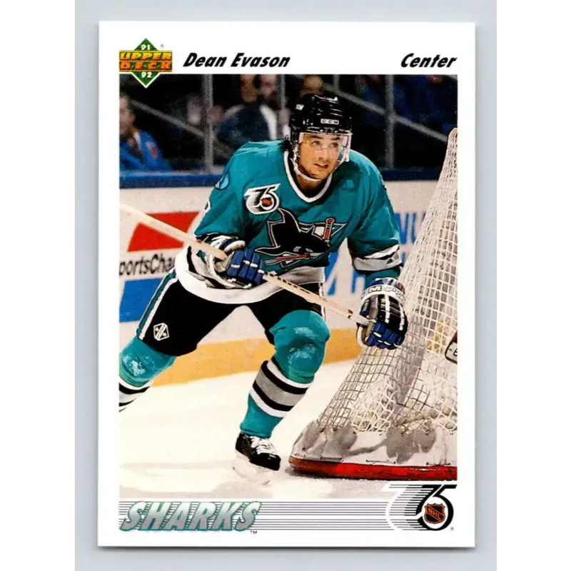 1991-92 Upper Deck #560 Dean Evason NM-MT San Jose Sharks Hockey Card - Hockey Card Single