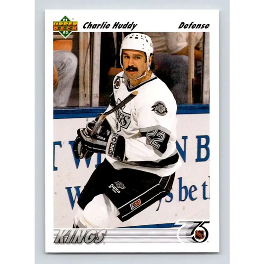 1991-92 Upper Deck #569 Charlie Huddy NM-MT Los Angeles Kings Hockey Card