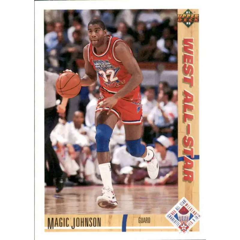 1991-92 Upper Deck #57 Magic Johnson AS NM-MT Los Angeles Lakers Basketball Card - Basketball Card Single