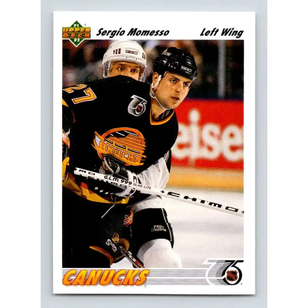 1991-92 Upper Deck #571 Sergio Momesso NM-MT Vancouver Canucks Hockey Card - Hockey Card Single