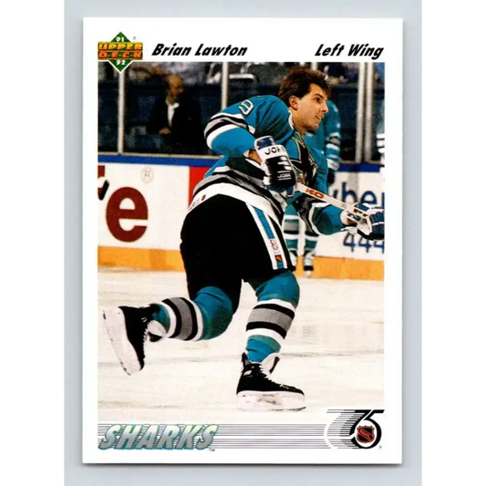 1991-92 Upper Deck #572 Brian Lawton NM-MT San Jose Sharks Hockey Card