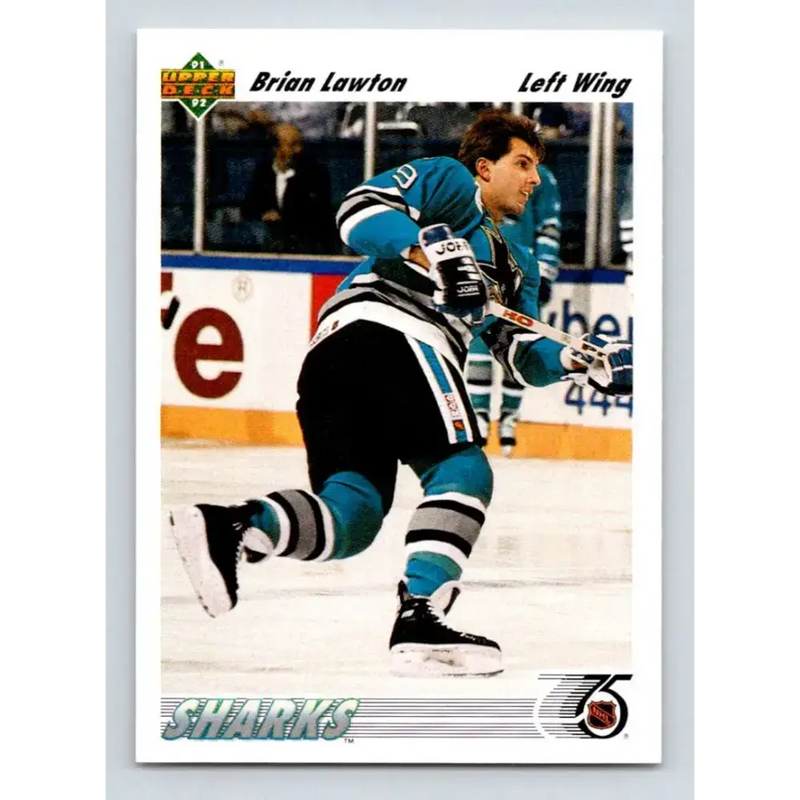 1991-92 Upper Deck #572 Brian Lawton NM-MT San Jose Sharks Hockey Card - Hockey Card Single