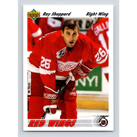 1991-92 Upper Deck #573 Ray Sheppard NM-MT Detroit Red Wings Hockey Card - Hockey Card Single