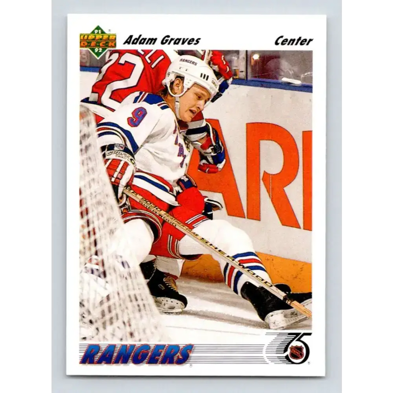 1991-92 Upper Deck #574 Adam Graves NM-MT New York Rangers Hockey Card - Hockey Card Single