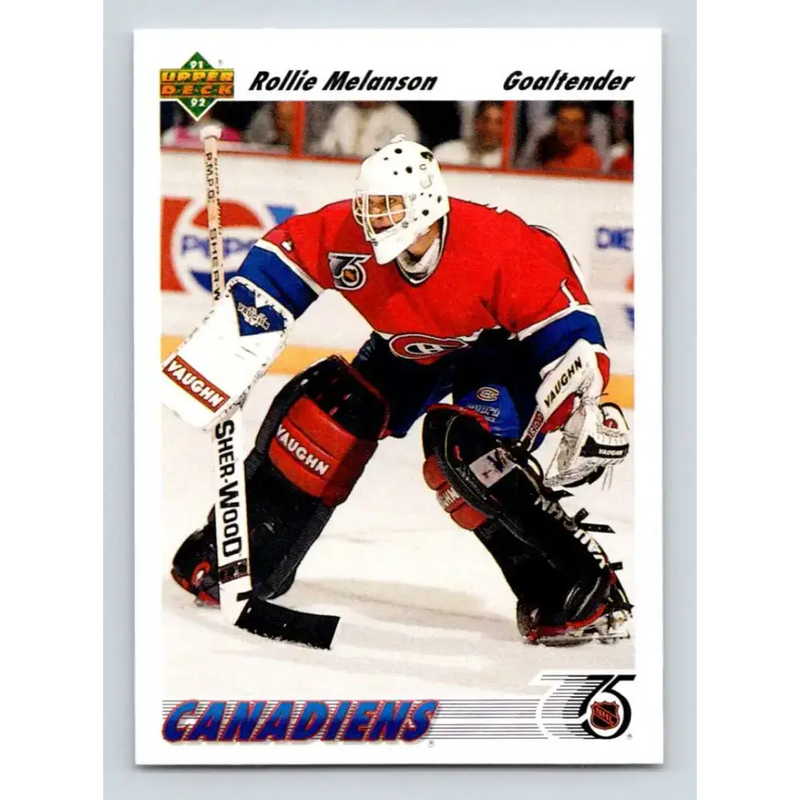 1991-92 Upper Deck #575 Rollie Melanson NM-MT Montreal Canadiens Hockey Card - Hockey Card Single