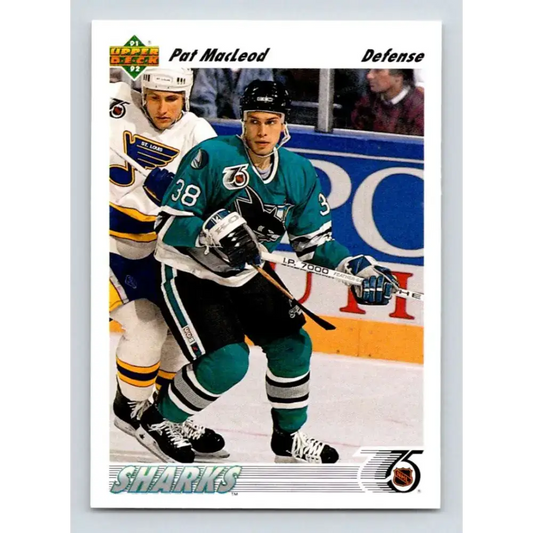 1991-92 Upper Deck #578 Pat MacLeod NM-MT RC Rookie San Jose Sharks Hockey Card - Hockey Card Single