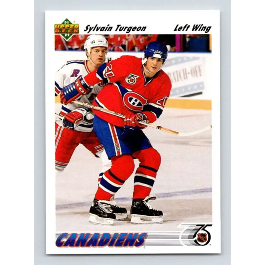 1991-92 Upper Deck #579 Sylvain Turgeon NM-MT Montreal Canadiens Hockey Card - Hockey Card Single