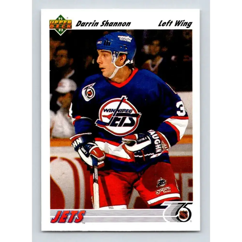 1991-92 Upper Deck #581 Darrin Shannon NM-MT Winnipeg Jets Hockey Card - Hockey Card Single