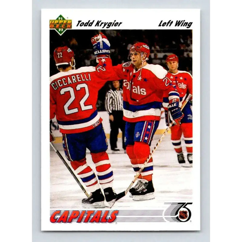 1991-92 Upper Deck #582 Todd Krygier NM-MT Washington Capitals Hockey Card - Hockey Card Single