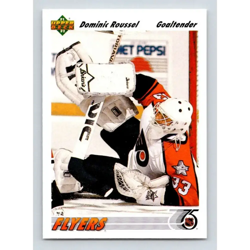 1991-92 Upper Deck #583 Dominic Roussel NM-MT RC Rookie Philadelphia Flyers Hockey Card - Hockey Card Single