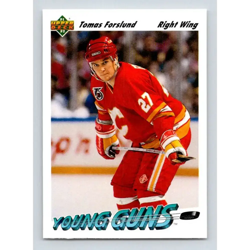 1991-92 Upper Deck #586 Tomas Forslund NM-MT Calgary Flames Hockey Card - Hockey Card Single