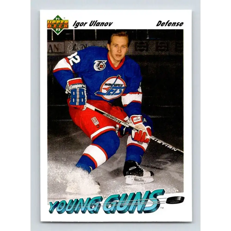 1991-92 Upper Deck #590 Igor Ulanov NM-MT RC Rookie Winnipeg Jets Hockey Card - Hockey Card Single