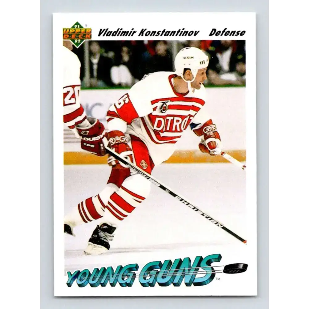 1991-92 Upper Deck #594 Vladimir Konstantinov NM-MT RC Rookie Detroit Red Wings Hockey Card - Hockey Card Single
