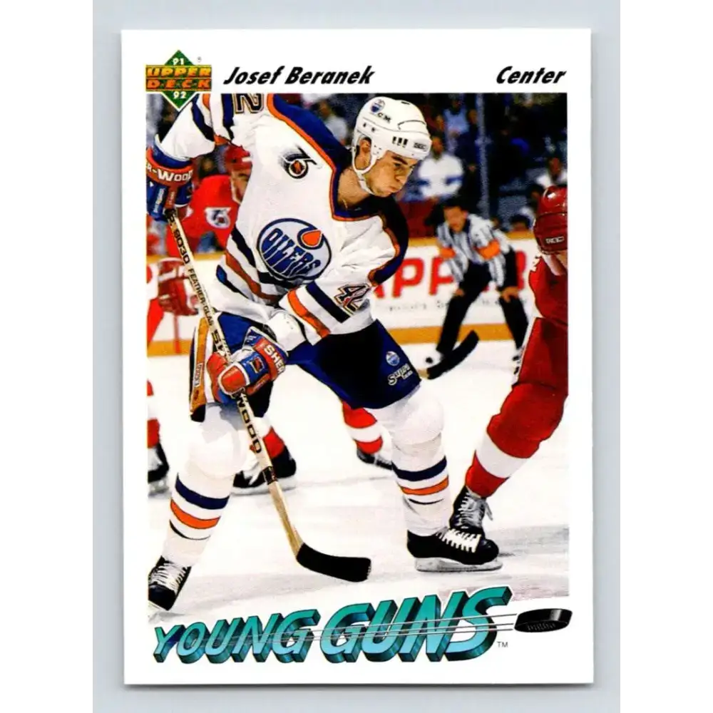 1991-92 Upper Deck #595 Josef Beranek NM-MT Edmonton Oilers Hockey Card - Hockey Card Single