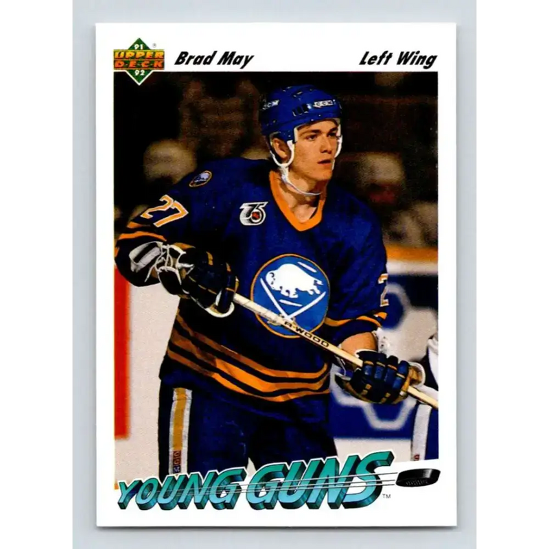 1991-92 Upper Deck #596 Brad May NM-MT Buffalo Sabres Hockey Card - Hockey Card Single