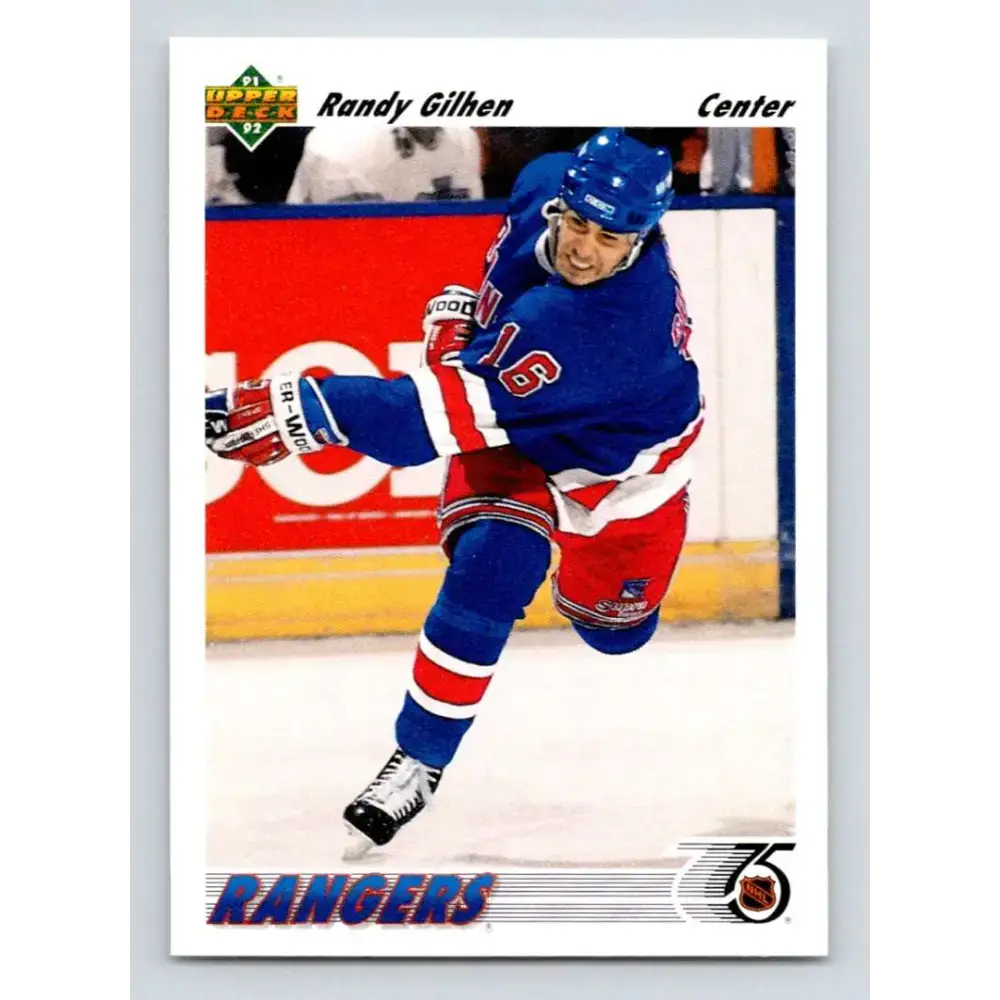 1991-92 Upper Deck #603 Randy Gilhen NM-MT New York Rangers Hockey Card - Hockey Card Single