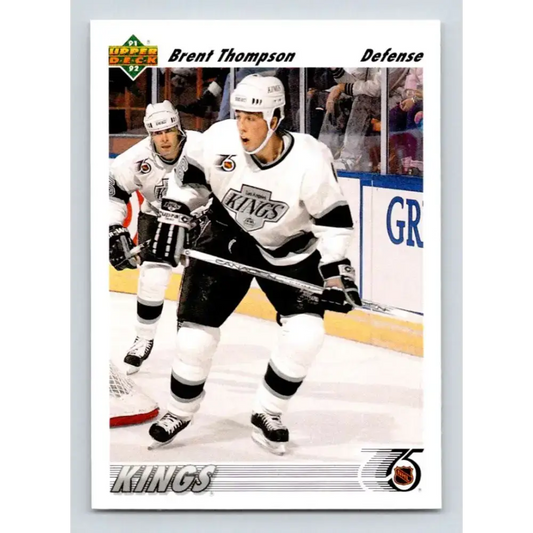 1991-92 Upper Deck #608 Brent Thompson NM-MT RC Rookie Los Angeles Kings Hockey Card - Hockey Card Single