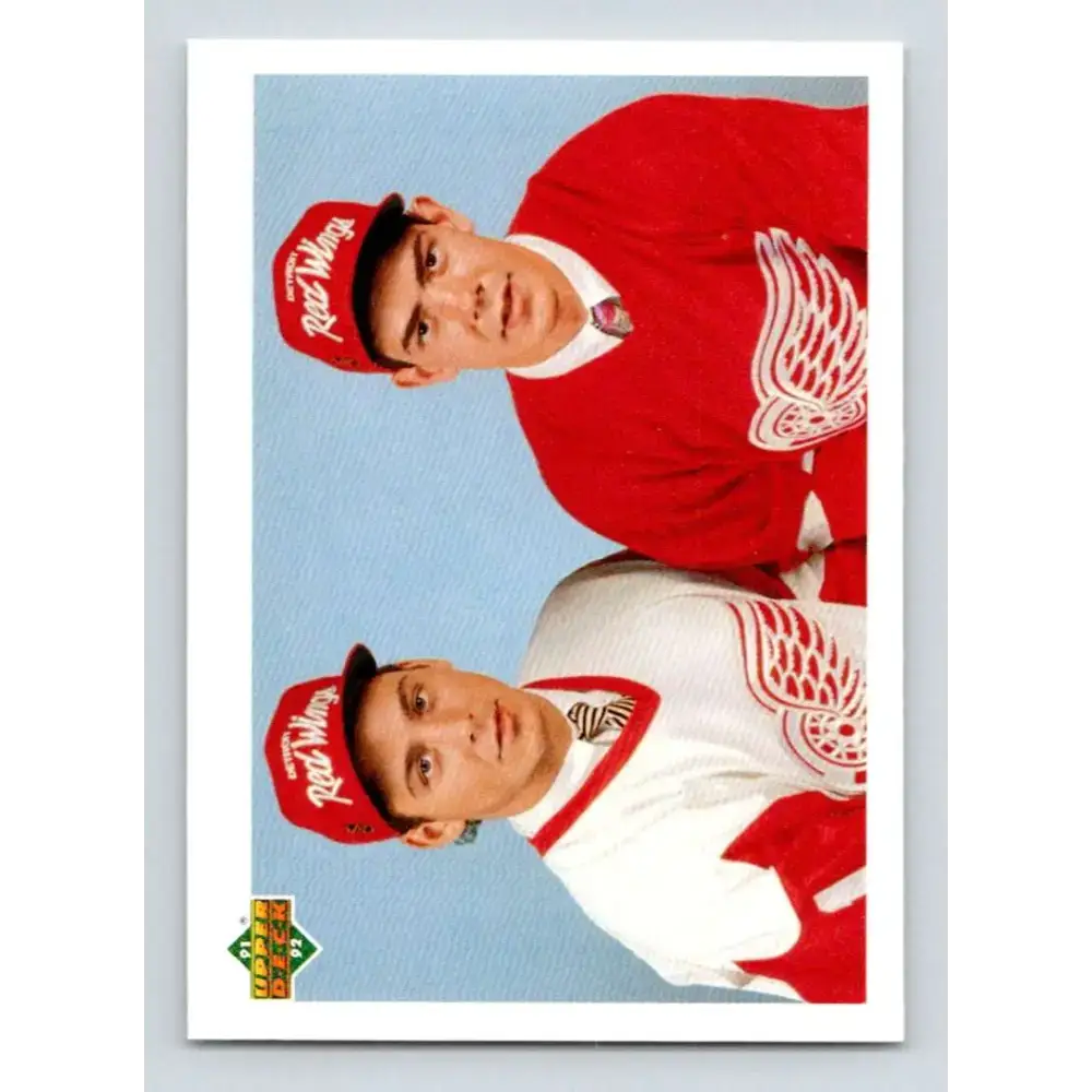 1991-92 Upper Deck #63 Martin Lapointe/Jamie Pushor NM-MT Detroit Red Wings Hockey Card - Hockey Card Single