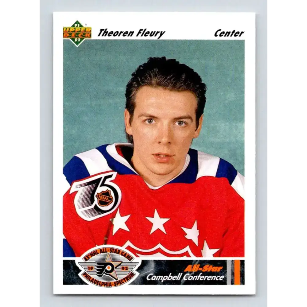1991-92 Upper Deck #630 Theo Fleury NM-MT Calgary Flames Hockey Card - Hockey Card Single