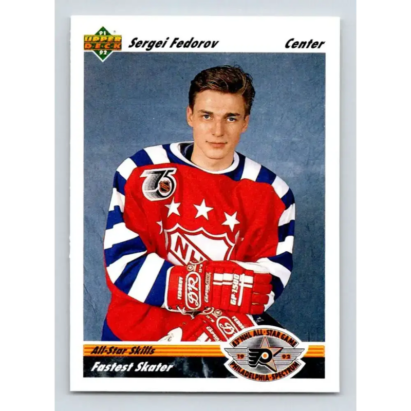 1991-92 Upper Deck #631 Sergei Fedorov NM-MT Detroit Red Wings Hockey Card - Hockey Card Single