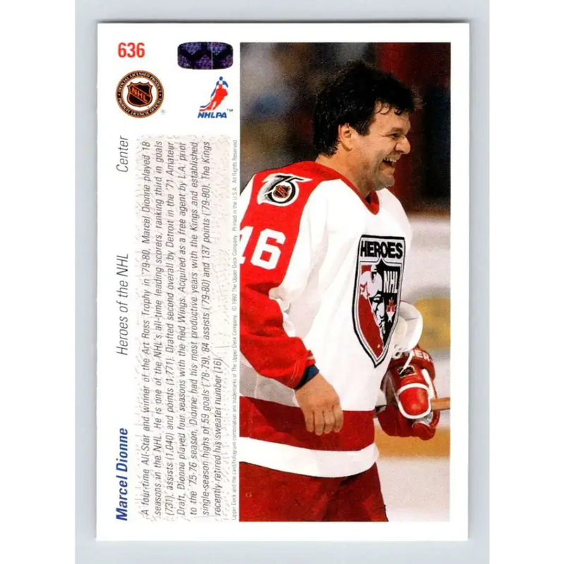 1991-92 Upper Deck #636 Marcel Dionne NM-MT Hockey Card - Hockey Card Single
