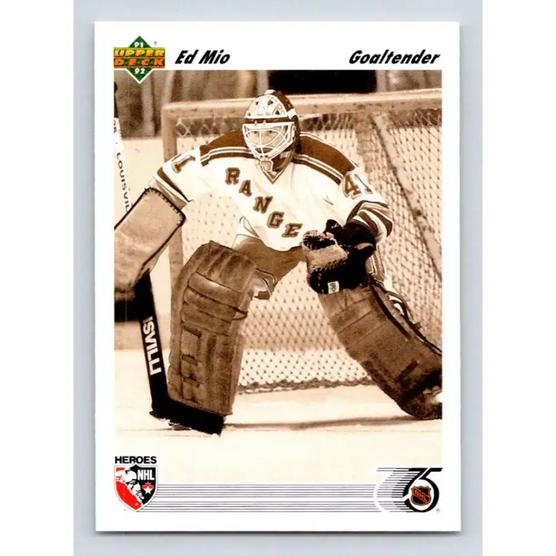 1991-92 Upper Deck #639 Ed Mio NM-MT Hockey Card - Hockey Card Single
