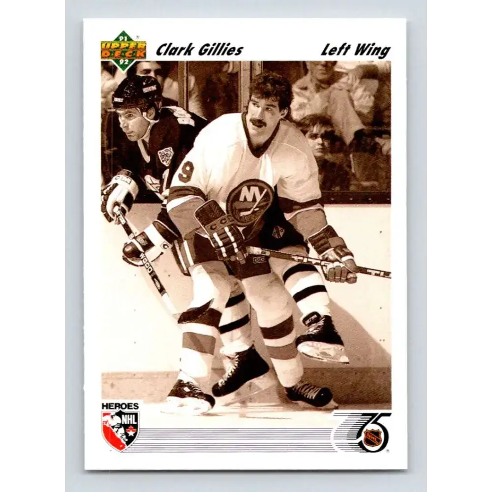 1991-92 Upper Deck #640 Clark Gillies NM-MT Hockey Card - Hockey Card Single