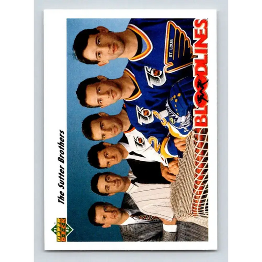 1991-92 Upper Deck #645 Darryl Sutter/Brent Sutter/Rich Sutter/Duane Sutter/Ron Sutter/Brian Sutter NM-MT St. Louis