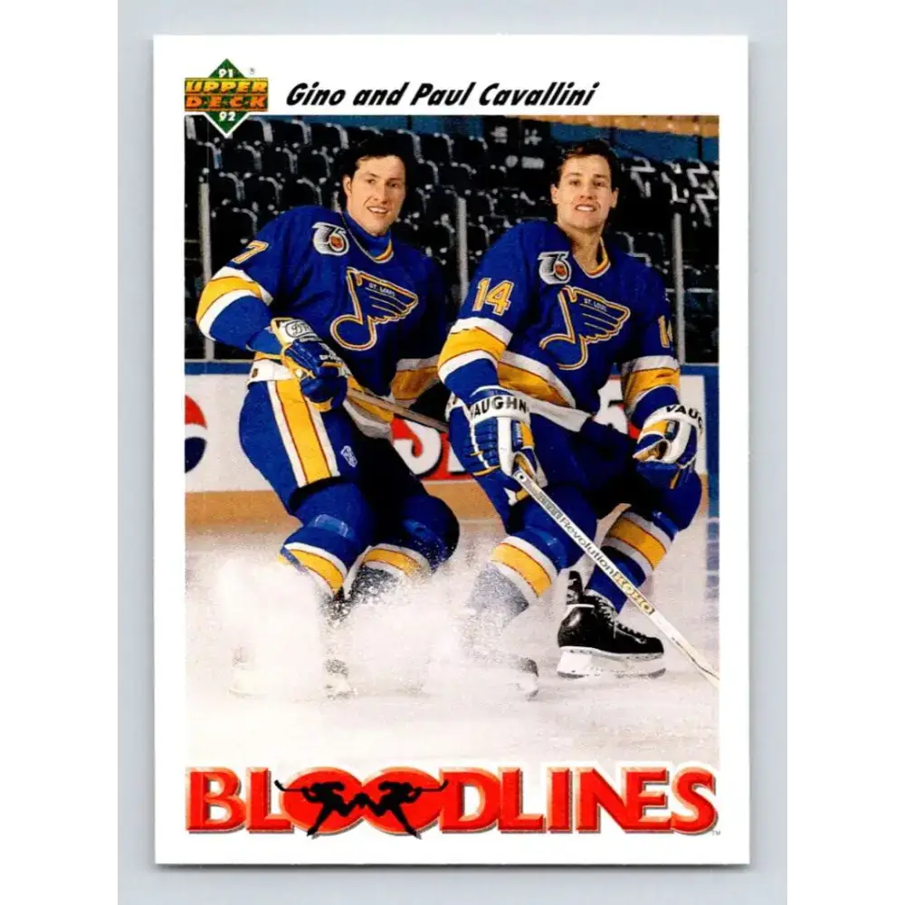 1991-92 Upper Deck #646 Paul Cavallini/Gino Cavallini NM-MT St. Louis Blues Hockey Card - Hockey Card Single