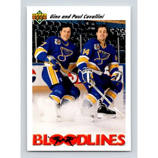 1991-92 Upper Deck #646 Paul Cavallini/Gino Cavallini NM-MT St. Louis Blues Hockey Card