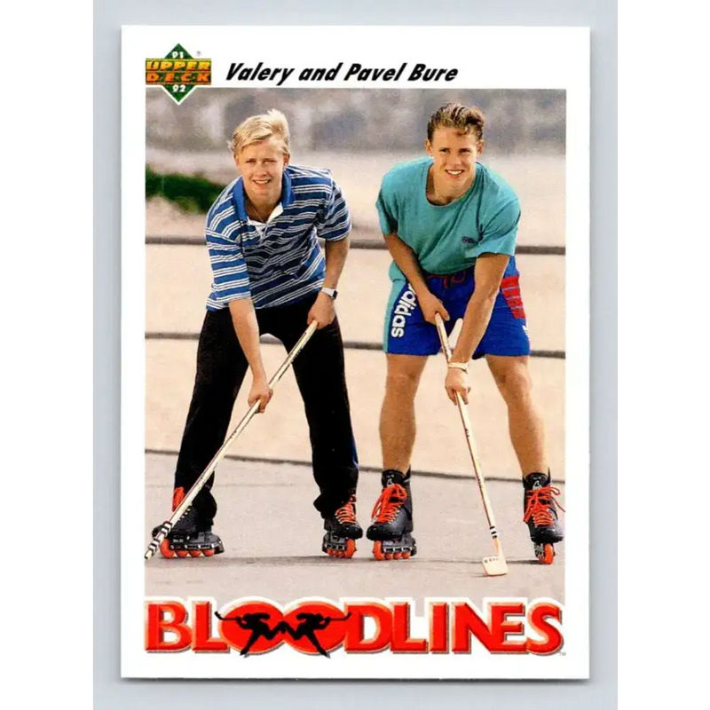 1991-92 Upper Deck #647 Pavel Bure/Valeri Bure NM-MT Vancouver Canucks Hockey Card - Hockey Card Single