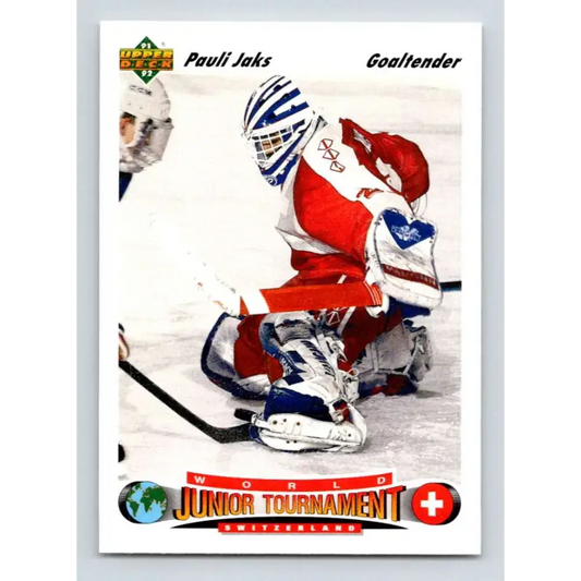1991-92 Upper Deck #663 Pauli Jaks NM-MT RC Rookie Hockey Card - Hockey Card Single