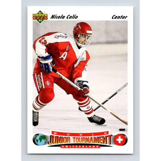 1991-92 Upper Deck #665 Nicola Celio NM-MT RC Rookie Hockey Card - Hockey Card Single