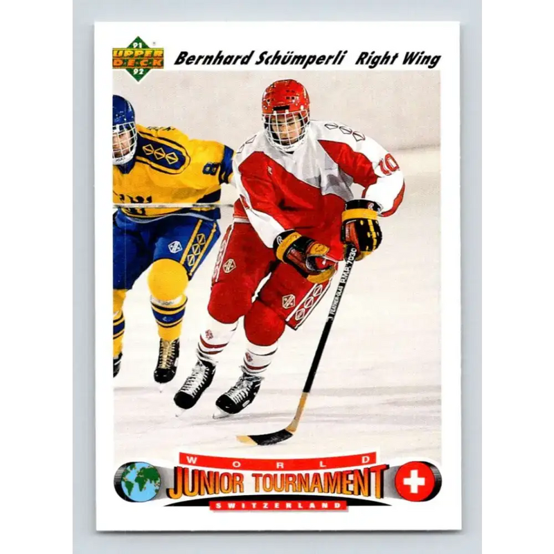 1991-92 Upper Deck #667 Bernhard Schumperli NM-MT RC Rookie Hockey Card - Hockey Card Single