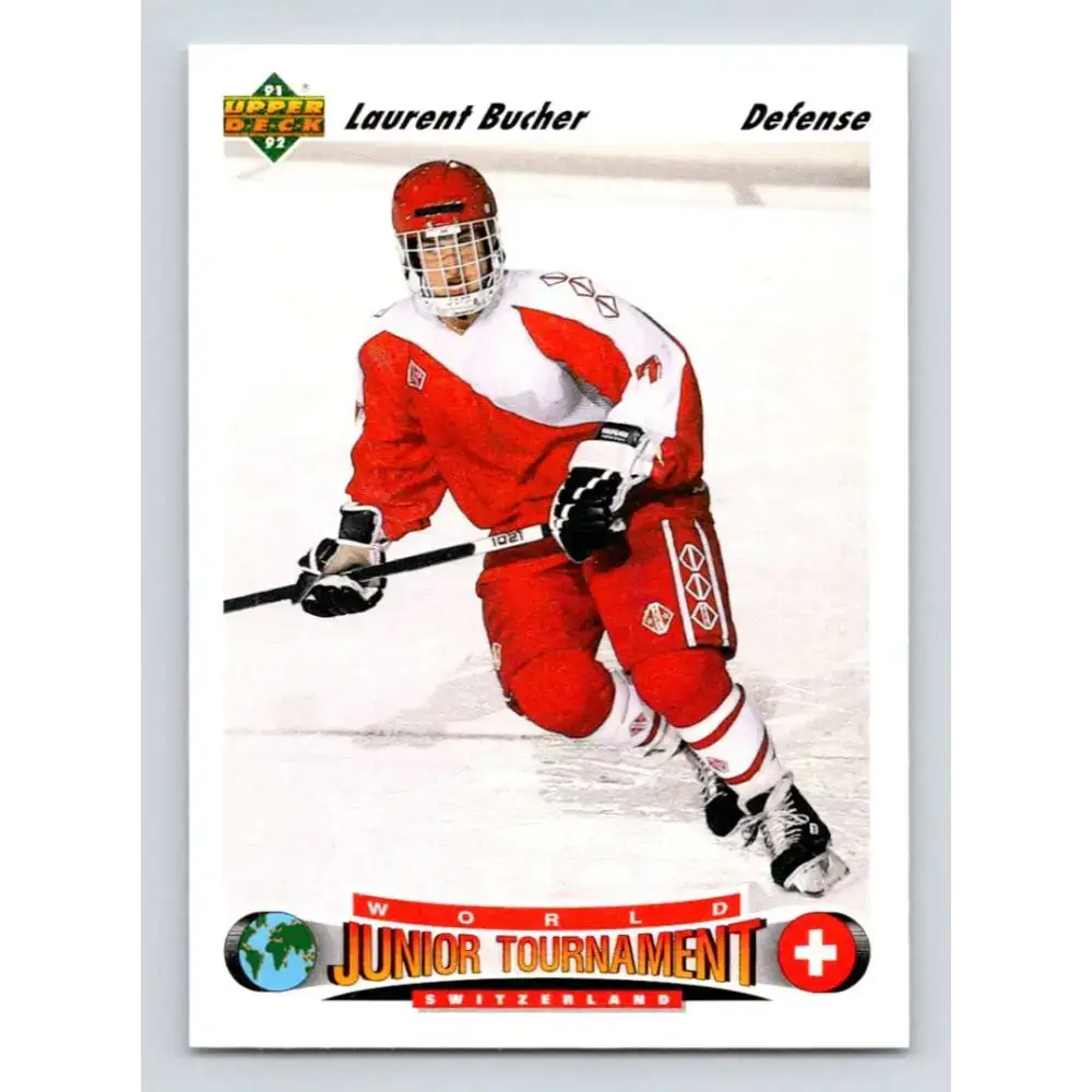 1991-92 Upper Deck #668 Laurent Bucher NM-MT RC Rookie Hockey Card - Hockey Card Single