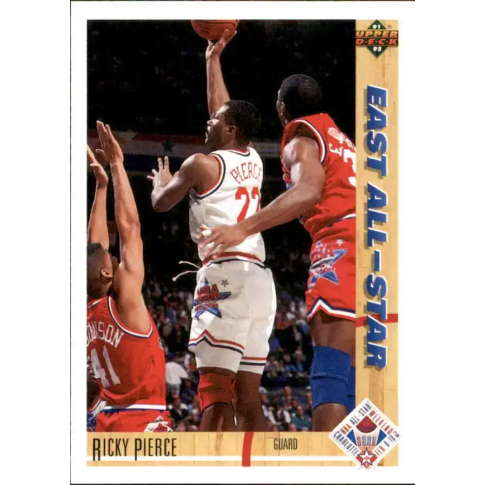 1991-92 Upper Deck #67 Ricky Pierce AS NM-MT Seattle SuperSonics Basketball Card - Basketball Card Single