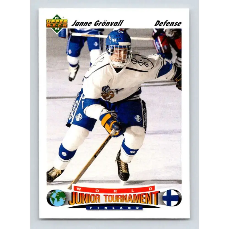 1991-92 Upper Deck #672 Janne Gronvall NM-MT RC Rookie Hockey Card - Hockey Card Single