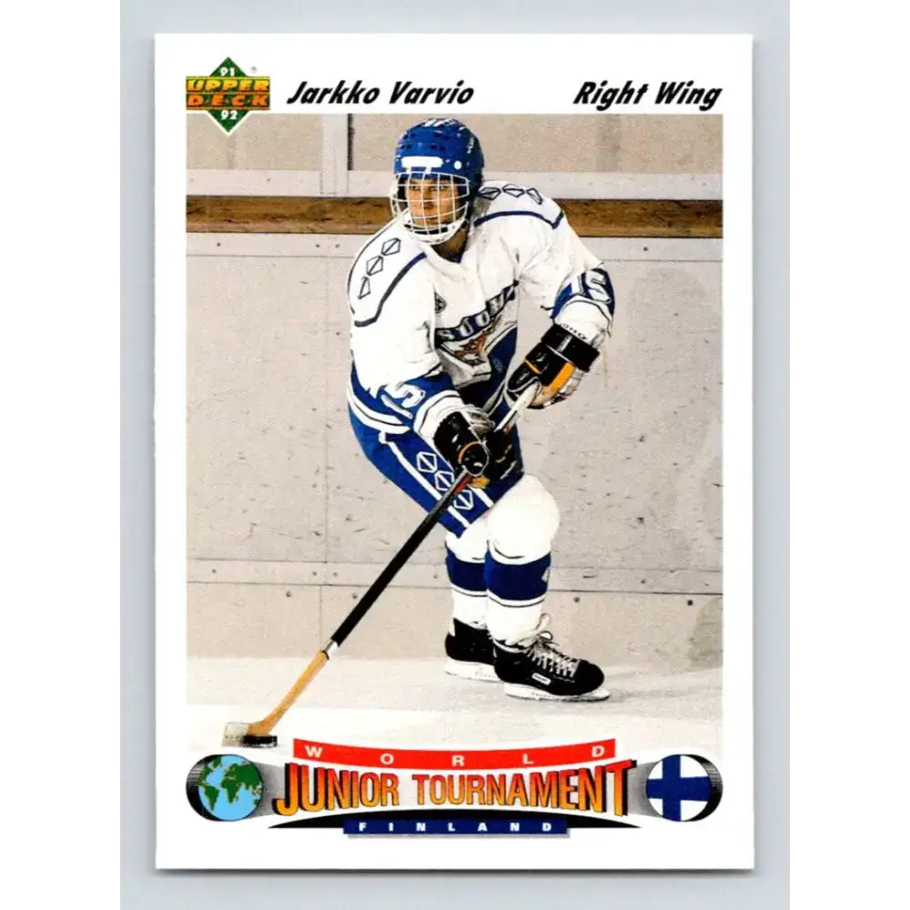 1991-92 Upper Deck #676 Jarkko Varvio NM-MT RC Rookie Hockey Card - Hockey Card Single