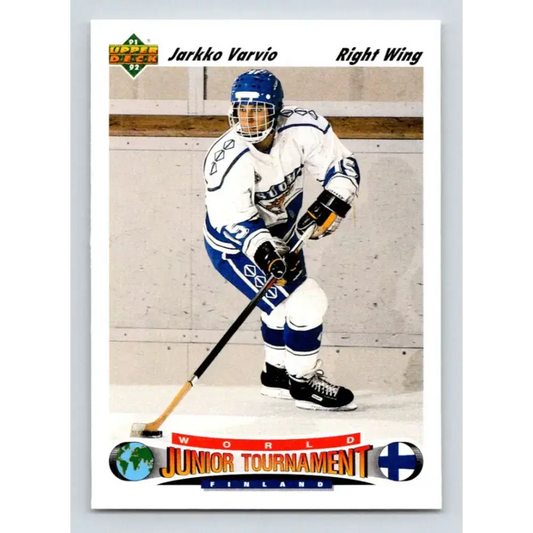 1991-92 Upper Deck #676 Jarkko Varvio NM-MT RC Rookie Hockey Card - Hockey Card Single