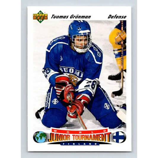 1991-92 Upper Deck #677 Tomas Gronman NM-MT RC Rookie Hockey Card - Hockey Card Single