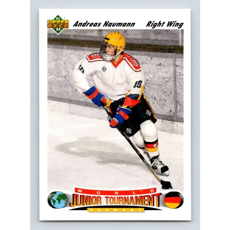 1991-92 Upper Deck #678 Andreas Naumann NM-MT RC Rookie Hockey Card - Hockey Card Single