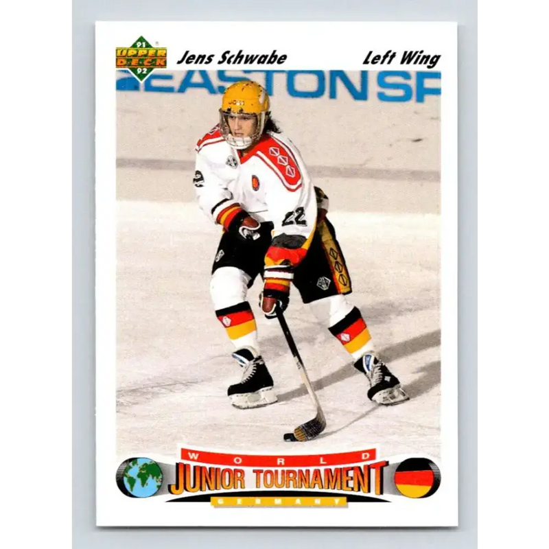 1991-92 Upper Deck #680 Jens Schwabe NM-MT RC Rookie Hockey Card - Hockey Card Single