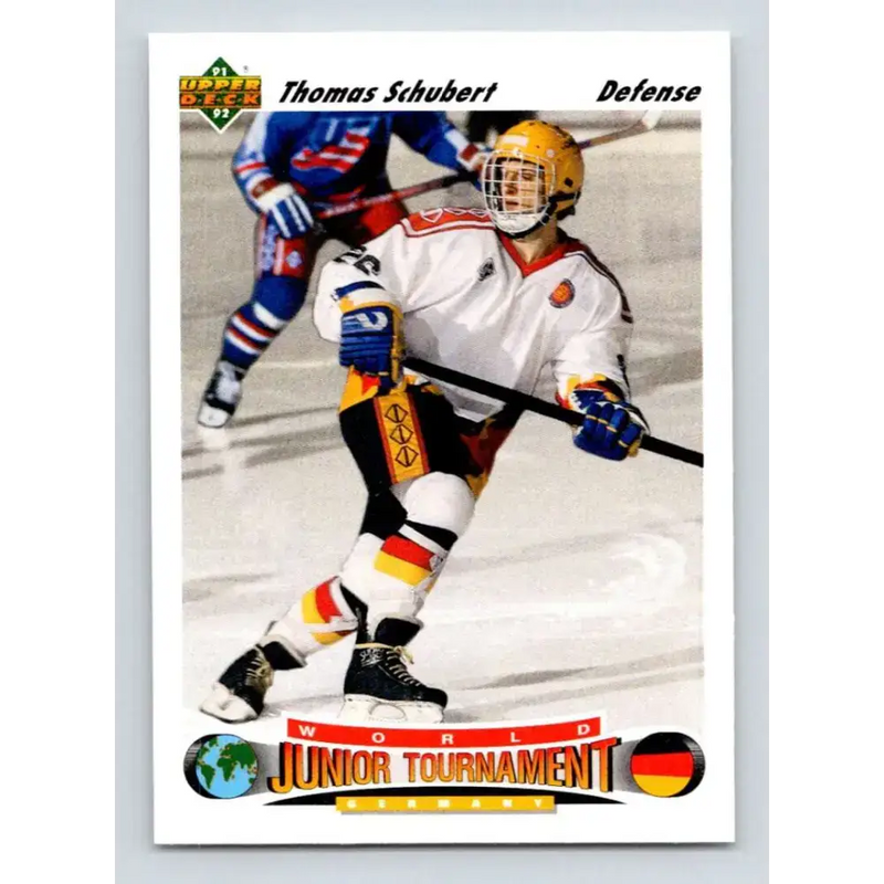 1991-92 Upper Deck #681 Thomas Schubert NM-MT RC Rookie Hockey Card - Hockey Card Single