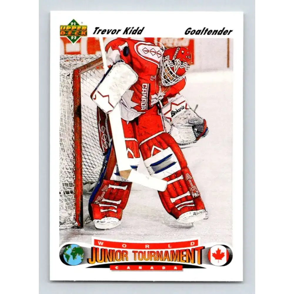 1991-92 Upper Deck #684 Trevor Kidd NM-MT RC Rookie Calgary Flames Hockey Card - Hockey Card Single