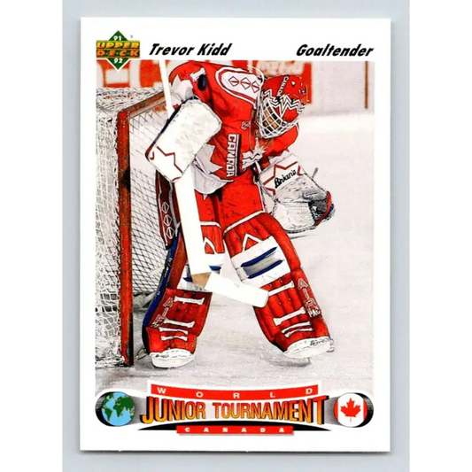 1991-92 Upper Deck #684 Trevor Kidd NM-MT RC Rookie Calgary Flames Hockey Card - Hockey Card Single