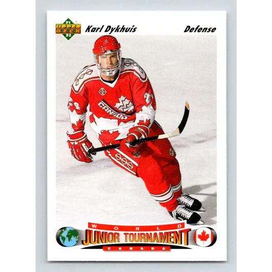 1991-92 Upper Deck #688 Karl Dykhuis NM-MT RC Rookie Chicago Blackhawks Hockey Card