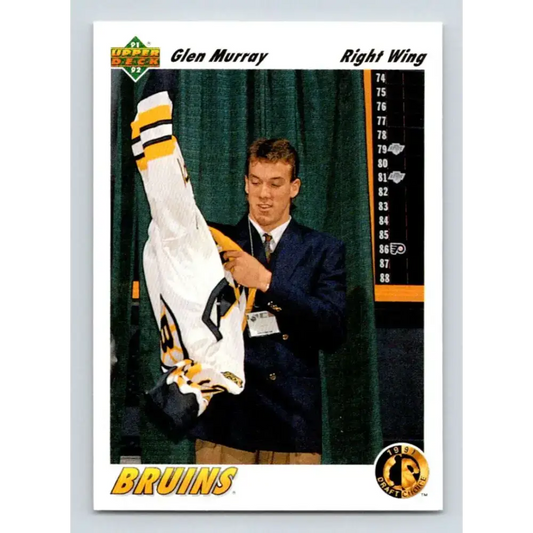 1991-92 Upper Deck #69 Glen Murray NM-MT RC Rookie Boston Bruins Hockey Card - Hockey Card Single